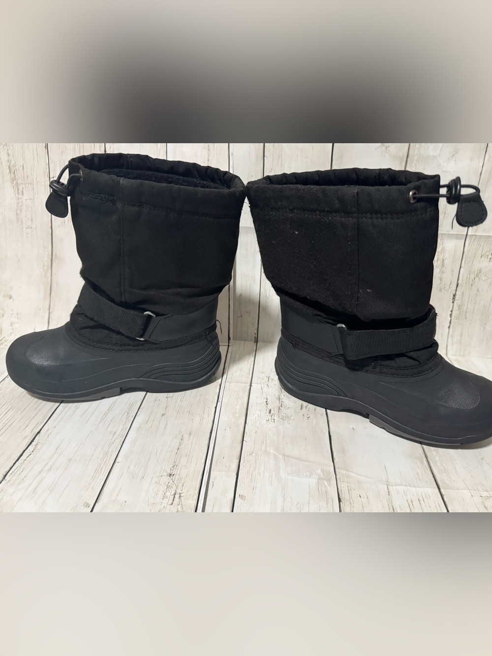 Kamik Black Pull-On Waterproof Winter Boots - Picture 3 of 7